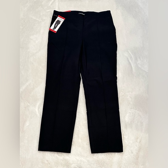 Hilary Radley Women's Built in tummy control panel Mid Rise Slim Leg Pants - Picture 10 of 15